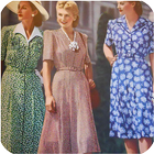 1940s Style Dresses-icoon