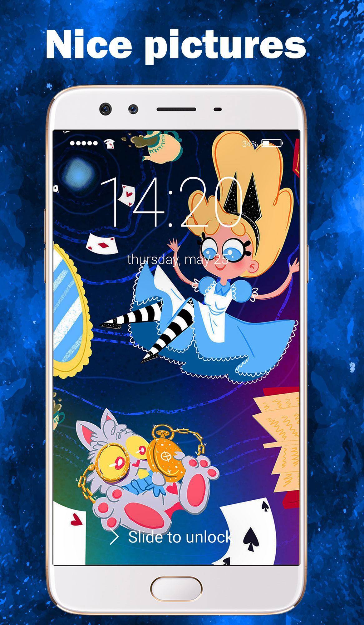 下载Alice In Wonderland Wallpaper Art Pattern Lock的安卓版本