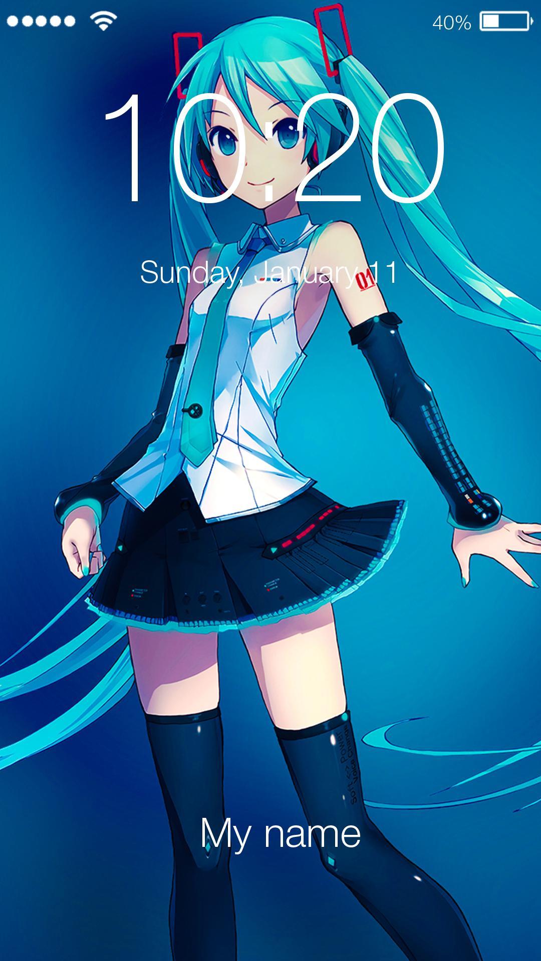 Android İndirme için Anime Music Hatsune Miku Wallpapers HD Screen Lock APK