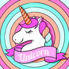 Unicorn rose girly wallpaper lockscreen-icoon