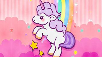 Unicorn rose girly wallpaper lockscreen تصوير الشاشة 1