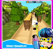 Subway Miraclus Ladybug Adventure Run الملصق