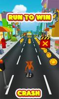 subway temple crash Running bandicoot 3D постер