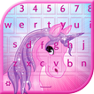 Rosa Einhorn Tastatur mit Emojis