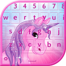 Theme Clavier Licorne Rose avec Emoji APK