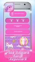 Pink Unicorn Emoji Keyboard syot layar 1