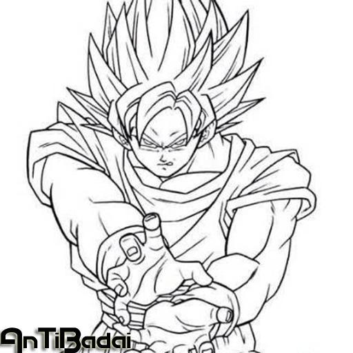 Dragon Ball's Goku Original esboço Lápis By Von Randall Mangá Saiyajin |  eBay