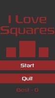 I Love Squares Cartaz