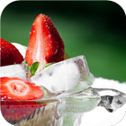 Strawberry fruits. Wallpapers-icoon