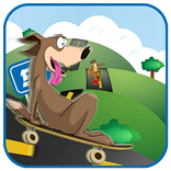 Super dog skateboarding  jump