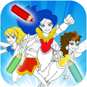 Download  Superhero Girls Coloring Game 
