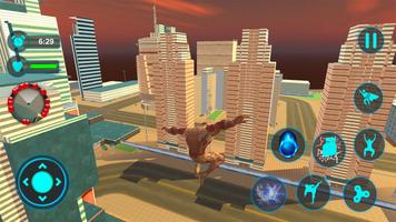 Superhero Captain Robot Flying الملصق