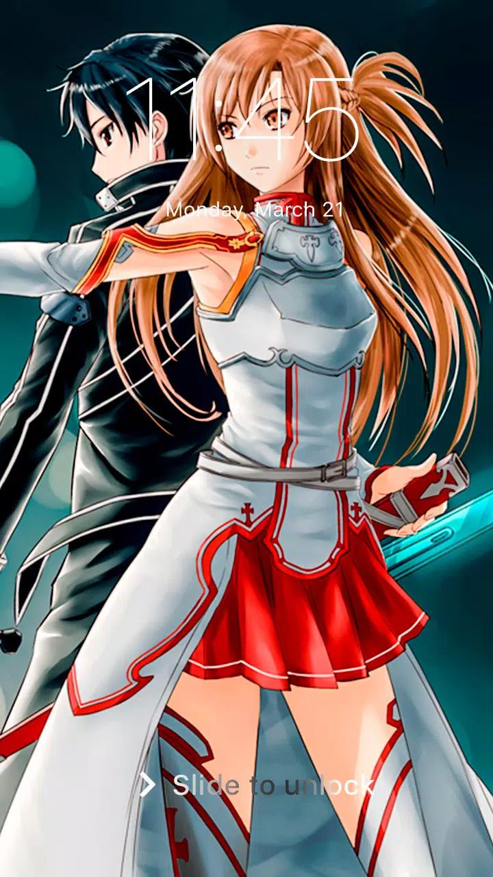 Asuna e Kirito Wallpaper Vermelho