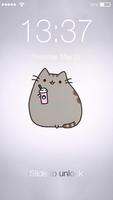 Pusheen Cat Kawaii Cute Wallpaper PIN Lock Screen Plakat