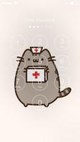 Pusheen Cat Kawaii Cute Wallpaper PIN Lock Screen स्क्रीनशॉट 1
