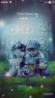 Siberian Husky Dog Lock Screen AppLock Security 스크린샷 1