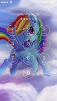 Rainbow Pony Princess Wallpapers PIN Lock Screen poster