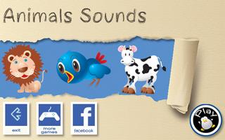 Звуки животных для детей постер