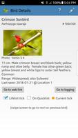 Singapore Birding Checklist capture d'écran 1