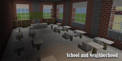 Map School and Neighborhood Minecraft capture d'écran 1