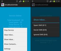 Sms Block, Hide and Auto Clear capture d'écran 1