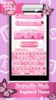 Teclado Cor Rosa Borboletas imagem de tela 1