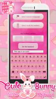 Coelho Teclado Rosa Purpurina Cartaz