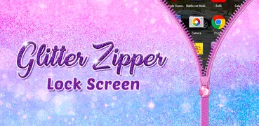 Glitter Zipper Screen Lock