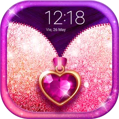 Glitter Zipper Screen Lock