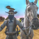 Cowboy Horse Riding Revolver ikona