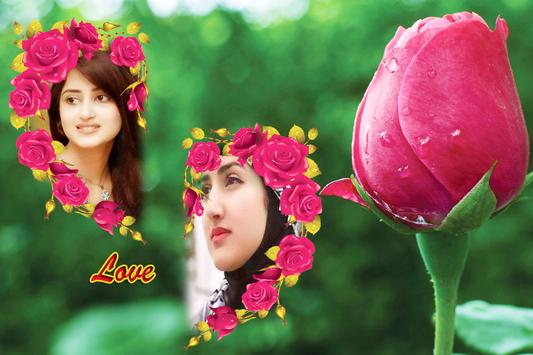 Love Rose Flower Photo Collage poster