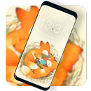 Cute Foxes Drawings Lock Screen APK