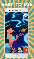 Disney Princess Art Cartoon Wallpapers Lock Screen capture d'écran 2