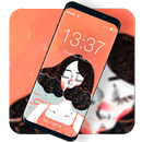 Pretty Women Illustrations Lock Screen APK