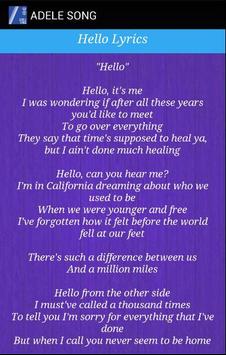 Adele: Hello Lyrics for Android - APK Download