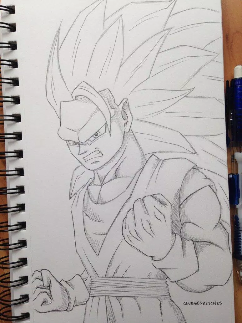 desenhar goku super sayajin