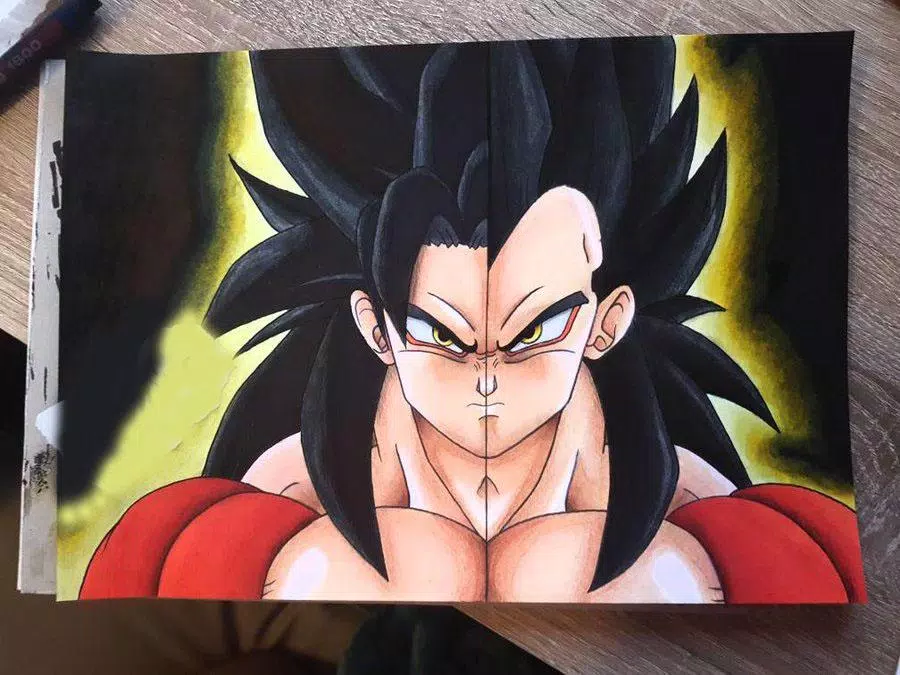 desenhar goku super sayajin