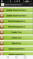 Olympiad English Test Grade 1 poster