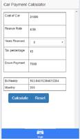 Car Calculateur de paiement capture d'écran 1