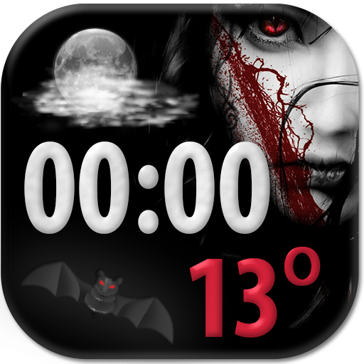 Scary Clock Weather Widget