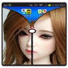 Cute barbie Doll Zipper Screen-icoon