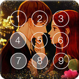 Beautiful Anime Couple In Love Screen Lock icône