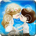 Cute Chibi Couple In Love Screen Lock icon