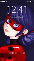 Ladybug Beautiful Cute Art Superheroes Screen Lock پوسٹر