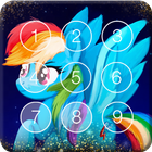 Little Rainbow Nice Cute Pony Cartoon Screen Lock icon