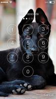 Smart Cute Black German Shepherd Screen Lock Affiche