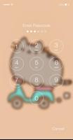 Pusheen Cat Cute Kawaii Wallpaper Lock PIN Screen captura de pantalla 1
