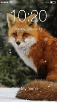 Cute Fox Lock Screen Security poster