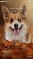 Cute Corgi Dog PIN Lock ScreenSecurity-poster