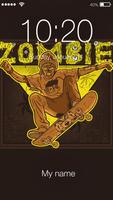 Funny Zombies Brain Lock Screen Affiche